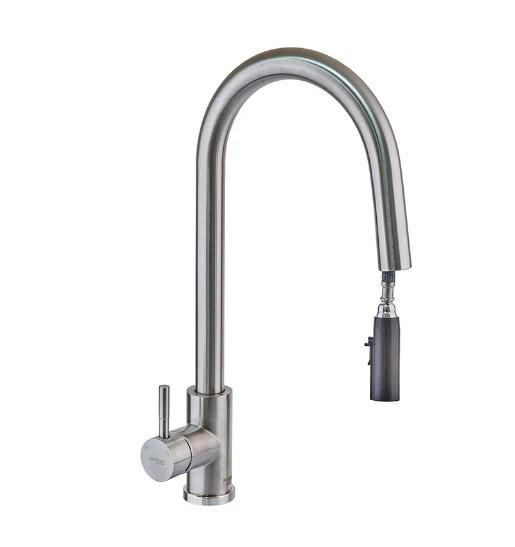 Смеситель для кухни MIXXUS LUX-014 Hidden с выдвижной воронкой (MI6231)