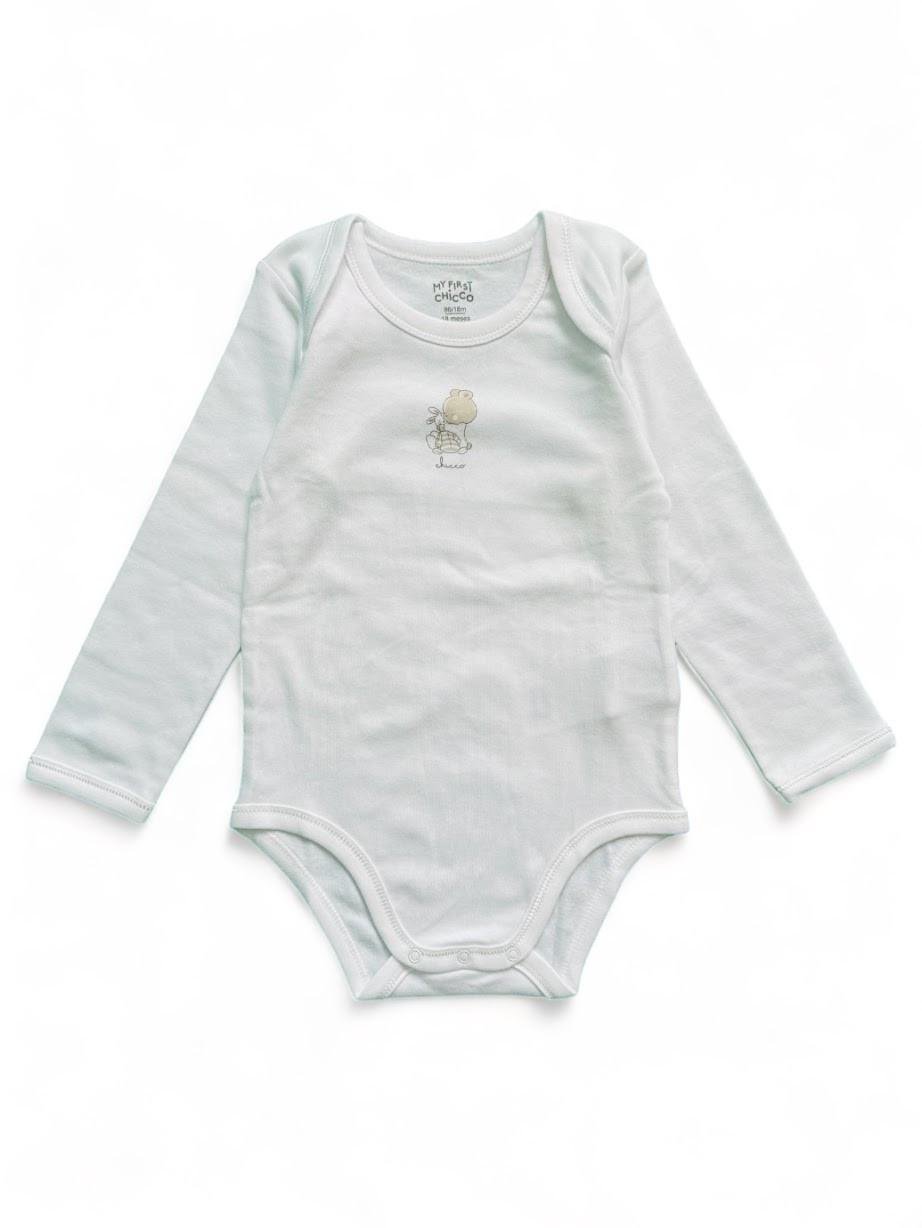 Боди детское Chicco хлопковое на длинный рукав 3-6 мес. 62 см Белый (2091953684)