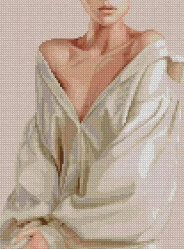 Алмазная мозаика Strateg Образ в рубашке 30х40 см (HX225)