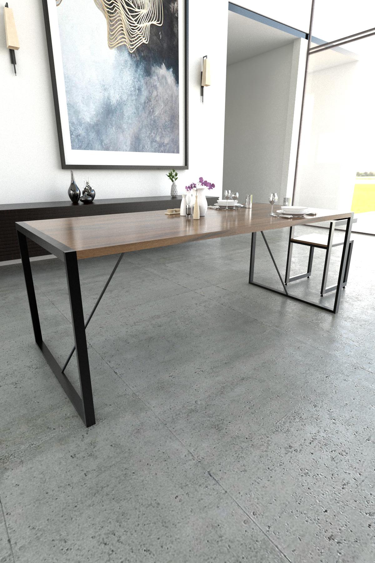 Обідній стіл EcoLoft Лівіо DSP-1286-8 в стилі лофт Дуб Ліворно (30774329)