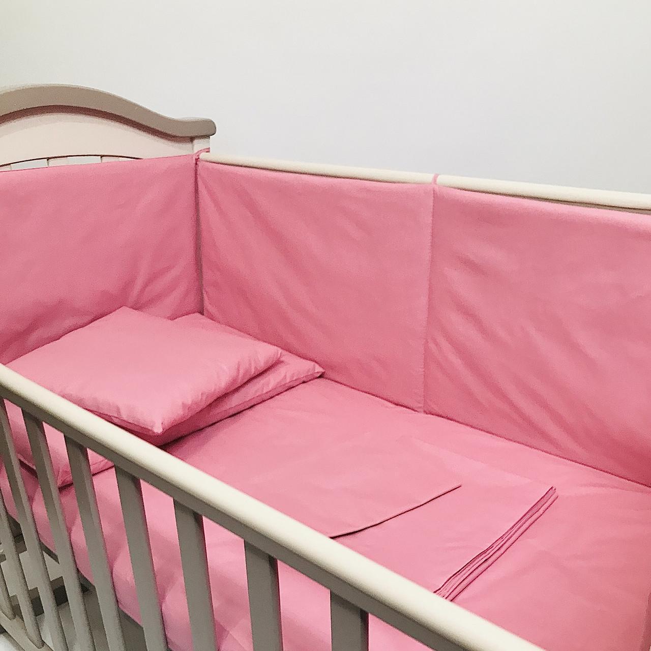 Бортики защита в детскую кровать Penetka бязь 120x40/60x40 см Розовый (6500.120.40.95) - фото 3 Бортики защита в детскую кровать Penetka бязь 120x40/60x40 см Розовый (6500.120.40.95) - фото 3