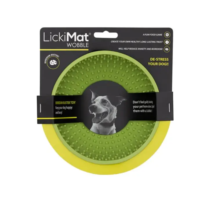 Коврик для медленного питания LickiMat Dog Wobble Green Коврик для медленного питания LickiMat Dog Wobble Green
