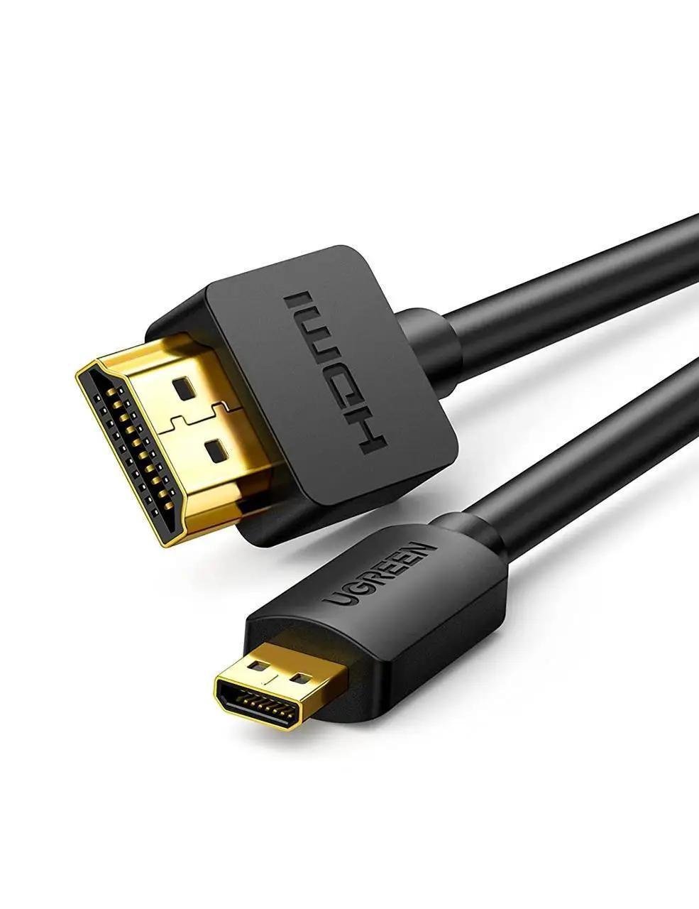 Перехідник кабель UGREEN Micro HDMI-HDMI 2.0 4K 60 Гц підтримка 3D/Ethernet/HDR/ARC 1 м (30148)