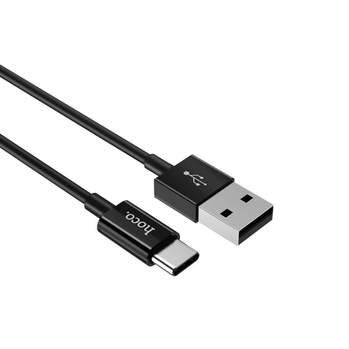 Кабель Hoco X23 Skilled Type-c charging data cable Black