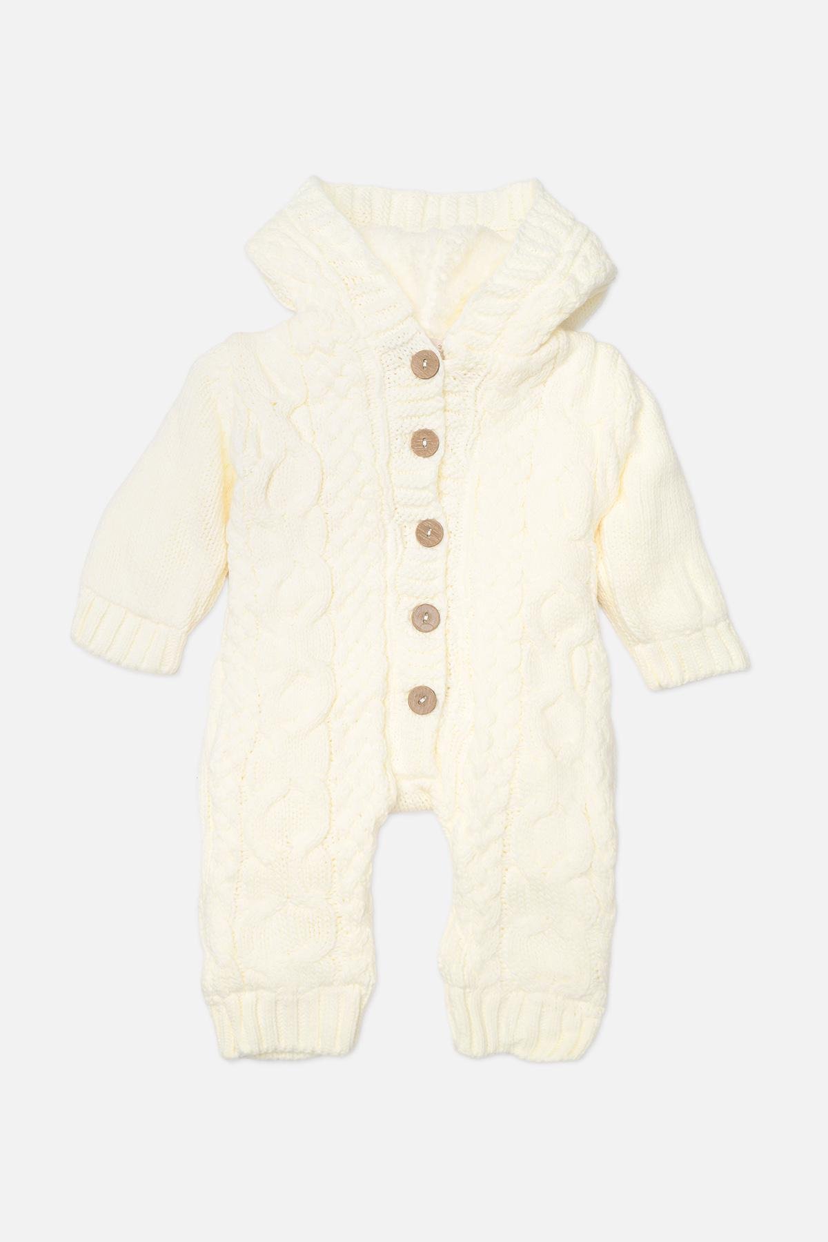 Комбинезон утепленный для девочки цвет молочный 68 ЦБ-00285513 Комбинезон утепленный для девочки цвет молочный 68 ЦБ-00285513