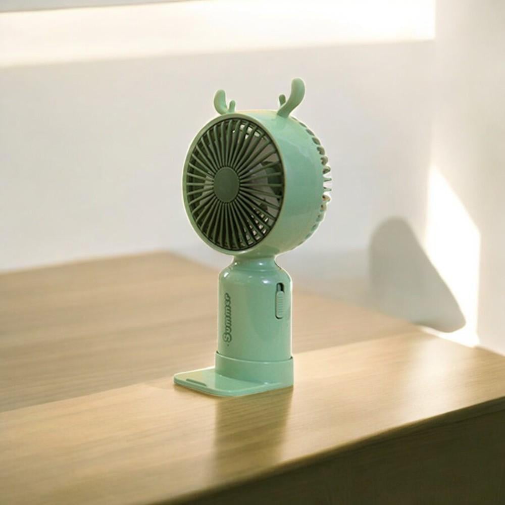 Портативний вентилятор з ріжками Олень на акумуляторі та USB - фото 2 Портативний вентилятор з ріжками Олень на акумуляторі та USB - фото 2