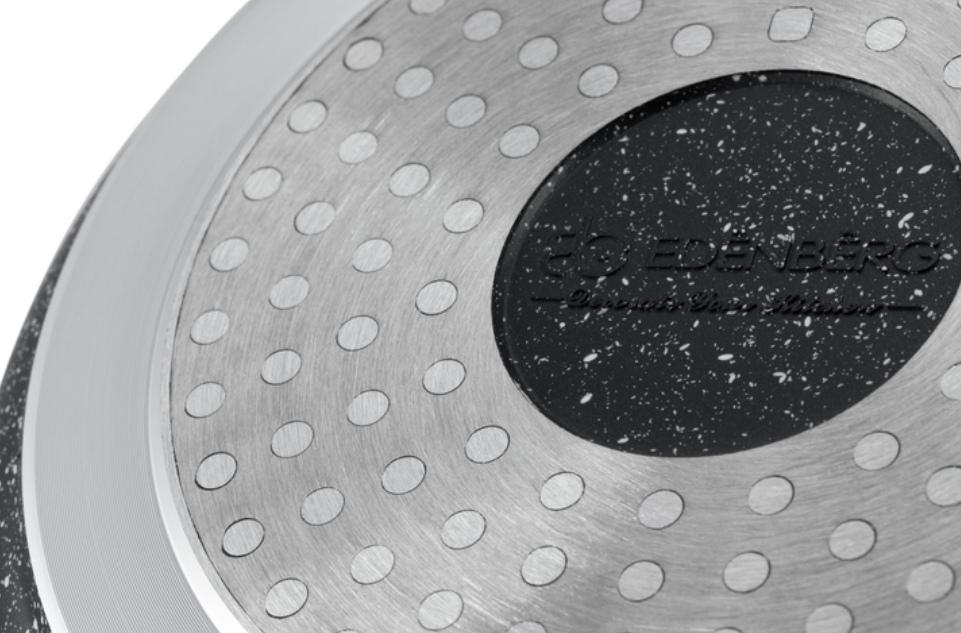 Набір посуду Edenberg з гранітним покриттям 8 предметів Чорний (EB-8143) - фото 6 Набір посуду Edenberg з гранітним покриттям 8 предметів Чорний (EB-8143) - фото 6