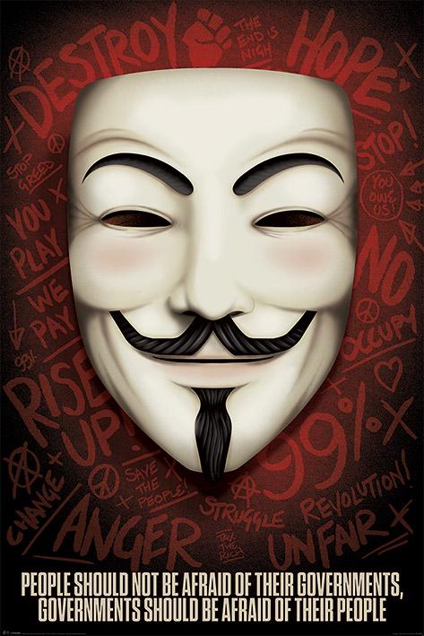 Постер плакат Правительство Должны Бояться Своего Народа/Governments Should Be Afraid Of Their People 61x91,5 см