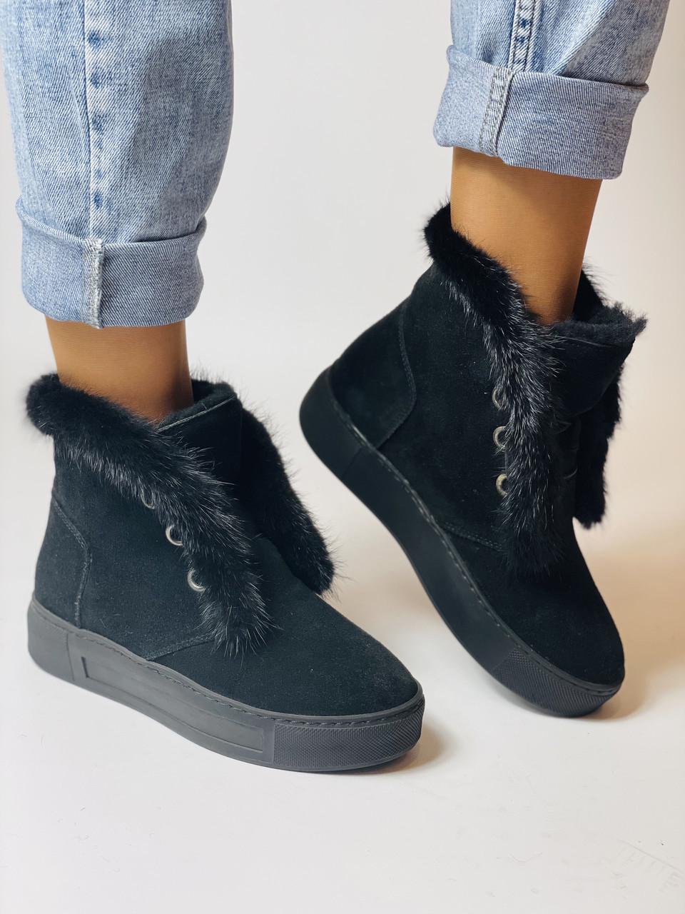 Ботинки женские зимние Evromoda р. 40 25,5 см Черный (2739)