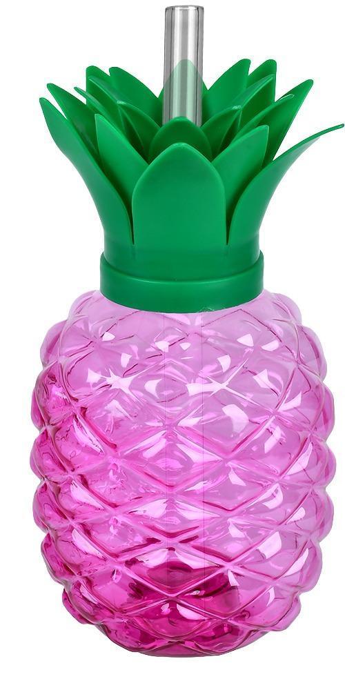 Склянка з кришкою та трубочкою R101018 Pineapple 500 мл