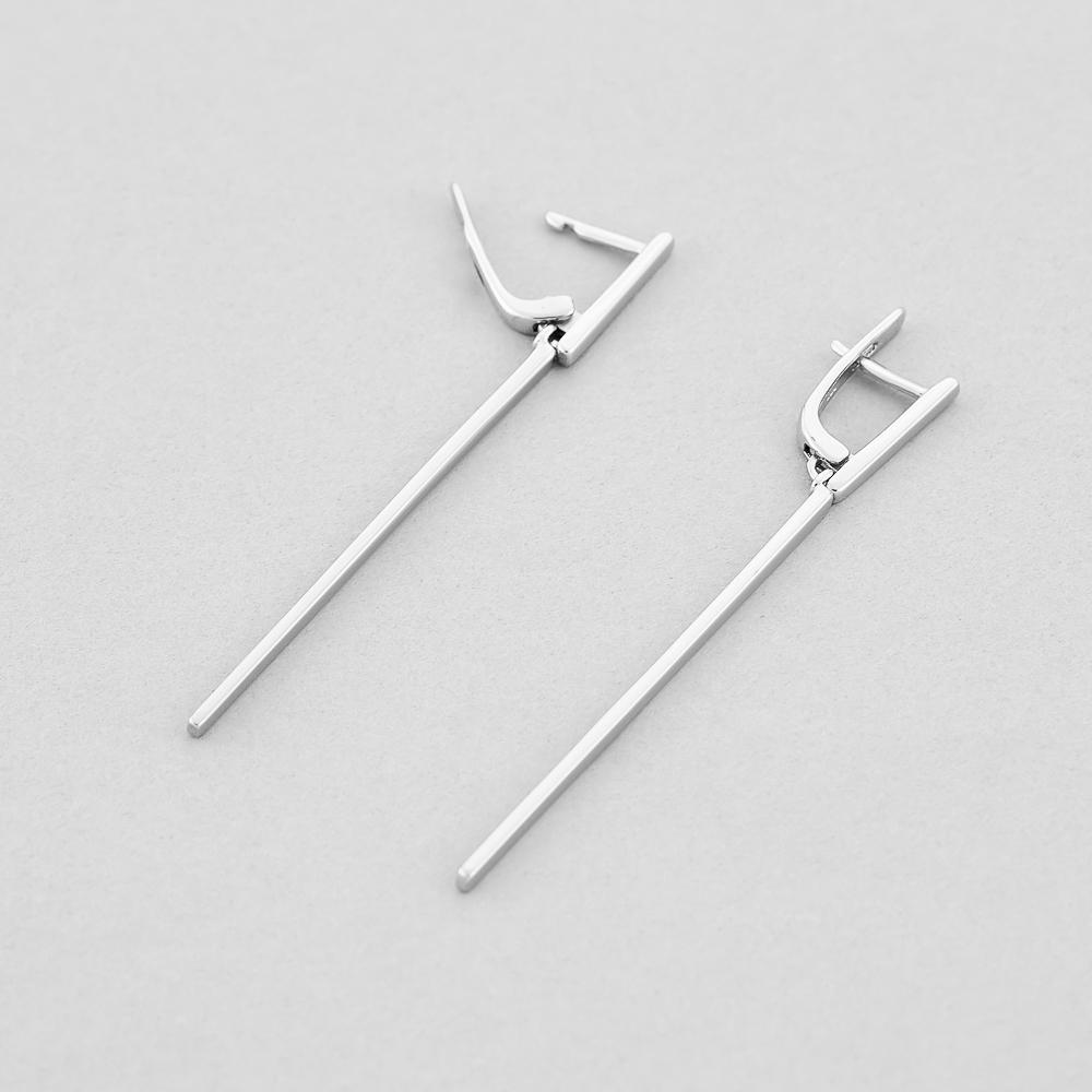Серебряные серьги Minimal Авторитет (8278)
