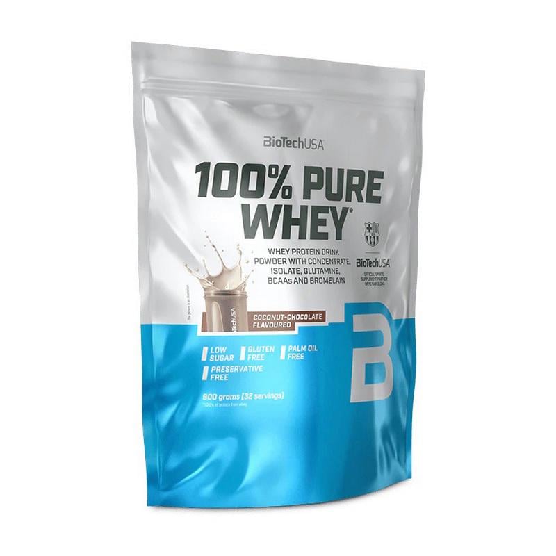 Протеин сывороточный BioTech 100% Pure Whey 900 г Кокос/Шоколад