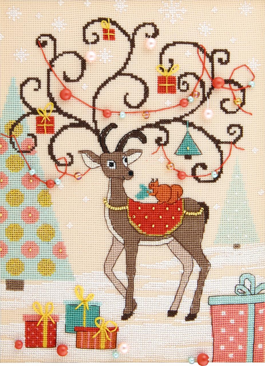 Набор для вышивания крестом Crystal Art Новогодний курьер (ВТ-258)