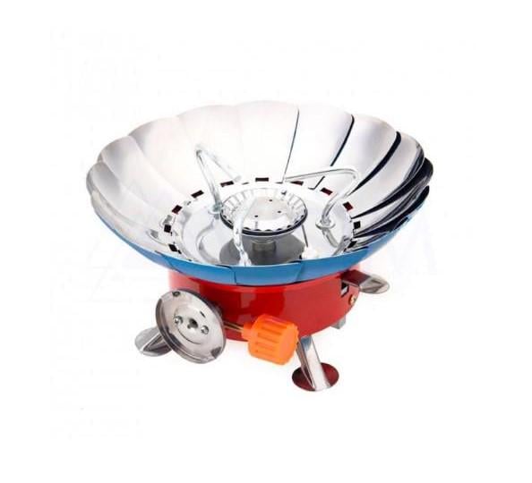 Горелка газовая UKC K-203 с пьезоподжигом и защитой от ветра 2 шт. Красный