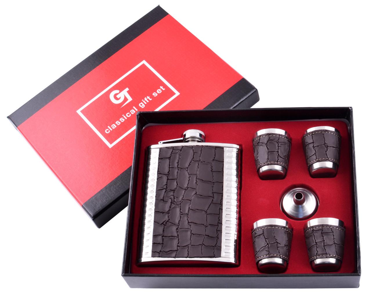 Набор фляга и 4 стопки Klame 240 мл нержавеющая сталь Черный