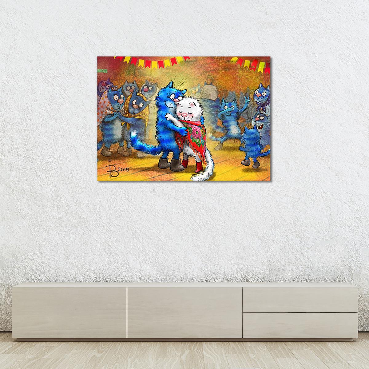 Модульная картина Белый танец 1 модуль размером 60x90 см (_rinaz_2019194902)