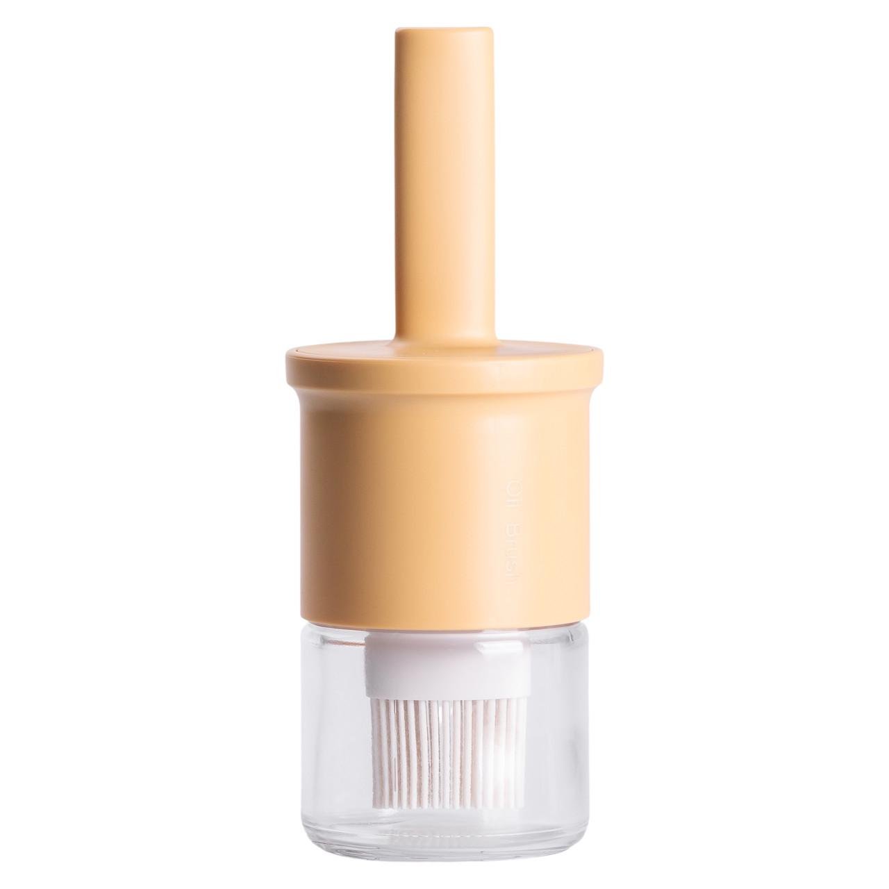 Баночка для олії з пензликом 300 мл Жовтий (HP-34-11Y)