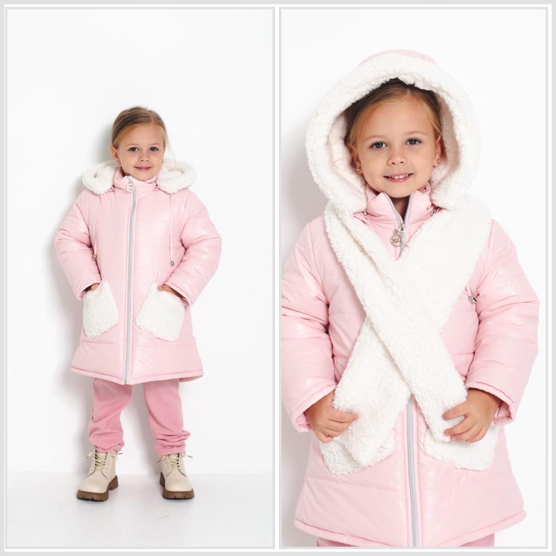 Куртка зимова Мері для дівчаток 86 см Рожевий (D-8435-86р) - фото 3 Куртка зимова Мері для дівчаток 86 см Рожевий (D-8435-86р) - фото 3