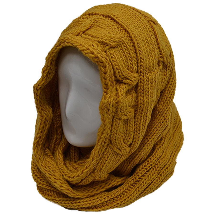Хомут вязаный Lirus Симона шерстяной Горчичный