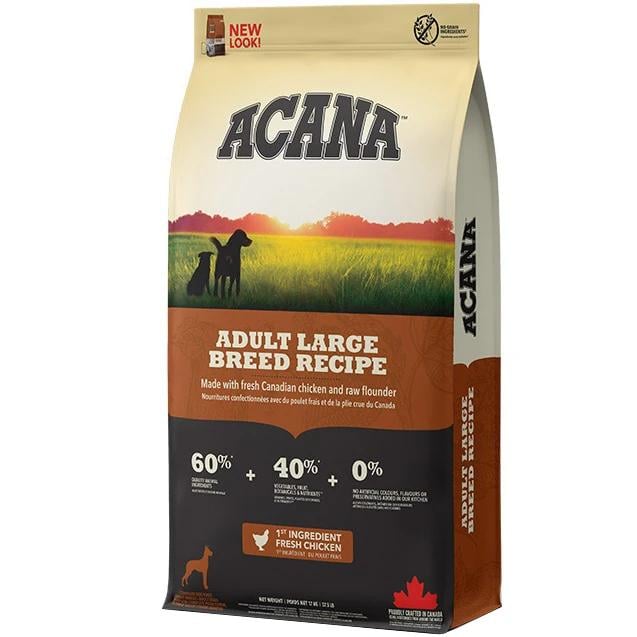 Корм сухий Acana Large Breed Recipe для собак великих порід з куркою та індичкою 17 кг (a52117)