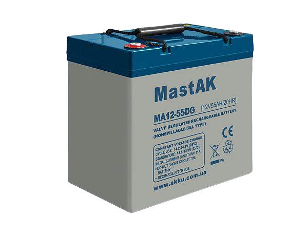 Акумулятор гелевий MastAK MA12-55DG 12V 55 Ah 2016 г (185131) - фото 1