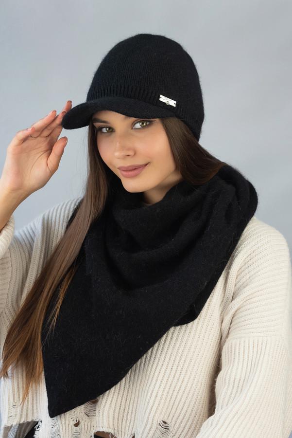 Бейсболка и косынка женская Braxton Долорес 4955-5 Черный (2446260194)