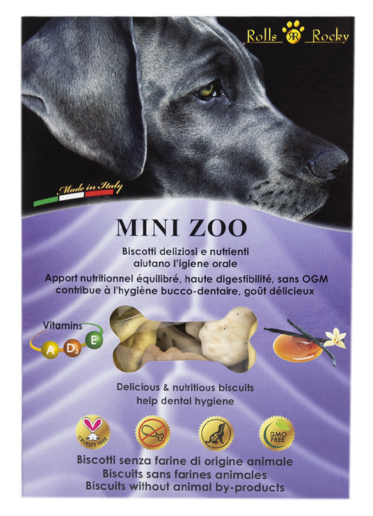 Печенье для собак Rolls Rocky Mini zoo mix со вкусом ванили и карамели 300 г (581494)