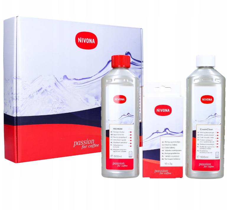 Набір для обслуговування кавомашин Nivona Clean3Box рідина від накипу NIRK703/рідина для молочної системи NICC705/таблетки NIRT700 (10261985) Набір для обслуговування кавомашин Nivona Clean3Box рідина від накипу NIRK703/рідина для молочної системи NICC705/таблетки NIRT700 (10261985)
