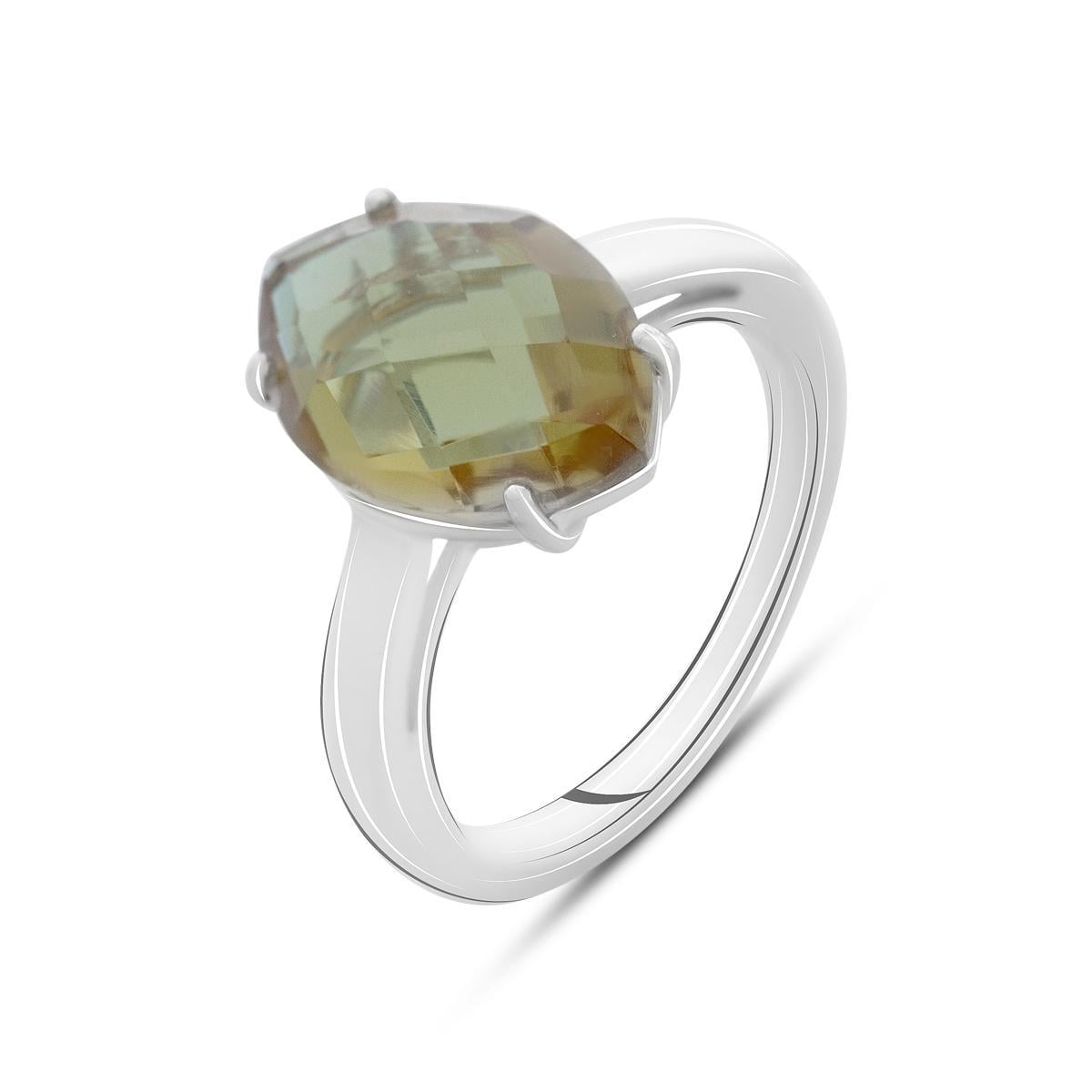 Кольцо серебряное Tiva с султанитом 4,95 ct 3,64 г р. 17 (2122050)