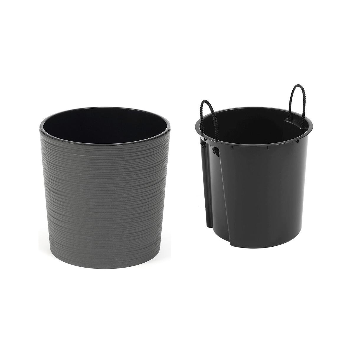 Вазон Lamela MALWA 196х193 мм Графитовый (A-022560) - фото 2 Вазон Lamela MALWA 196х193 мм Графитовый (A-022560) - фото 2