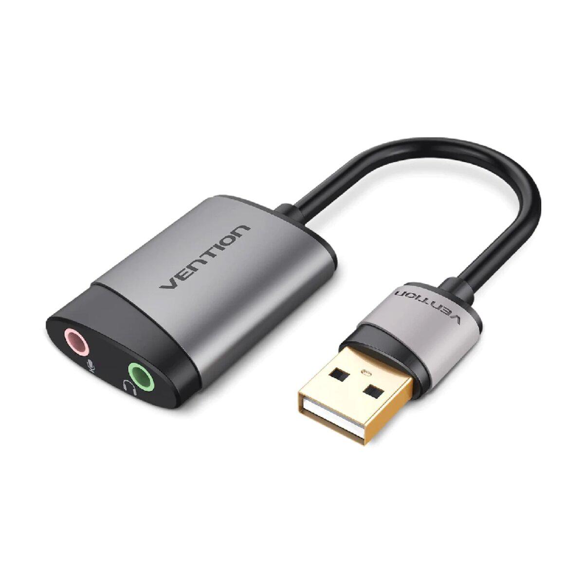 Адаптер Vention USB External Sound Card 0,15 м Grey (CDKHB)