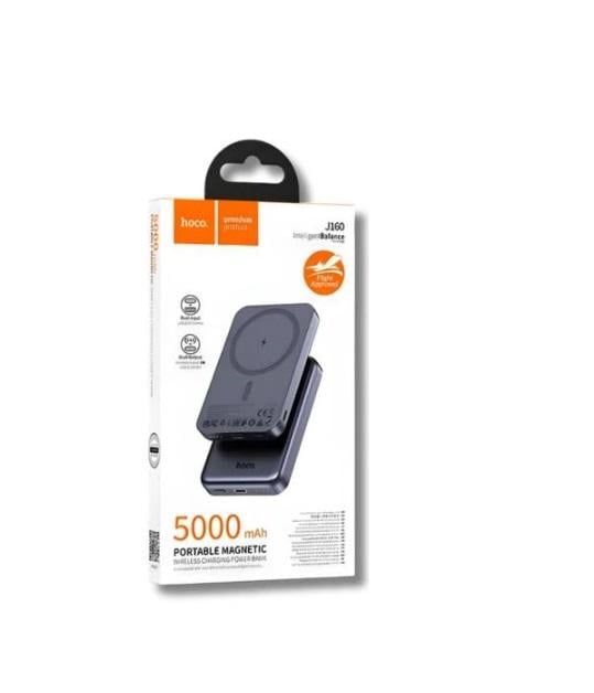 Аккумулятор внешний с беспроводной зарядкой Hoco J160 5W 5000mAh Grey
