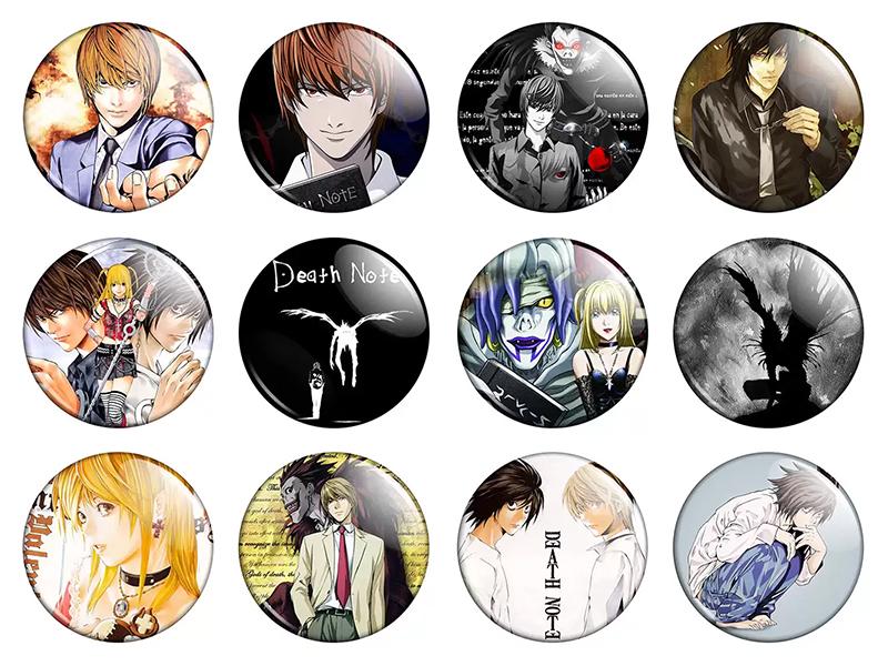 Набор значков Аниме Death Note 12 шт. (NZN00371)