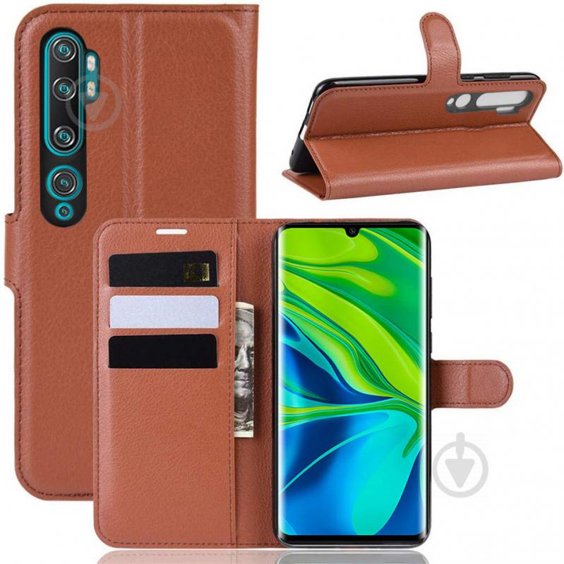 Чохол-книжка Litchie Wallet Xiaomi Mi Note 10 / Mi Note 10 Pro / CC9 Pro Brown (hub_GJom20933) - фото 2