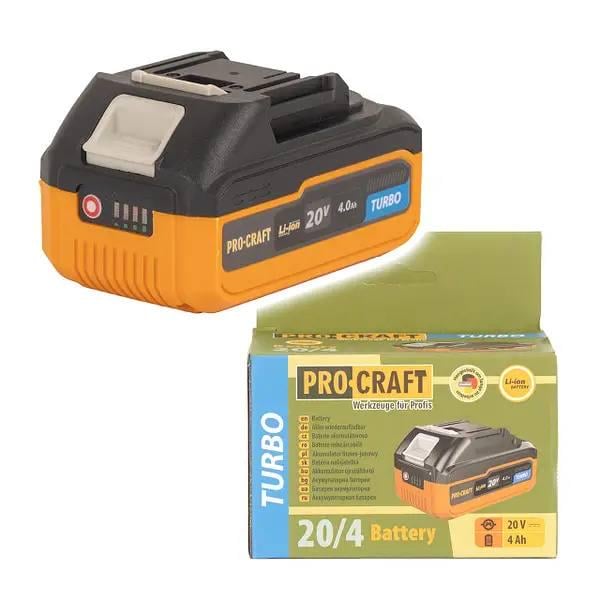 Акумулятор для шуруповерта ProCraft Turbo Li-Ion 20V 4 Ah (28470323) Акумулятор для шуруповерта ProCraft Turbo Li-Ion 20V 4 Ah (28470323)