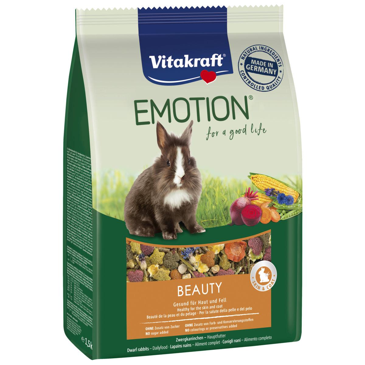 Корм для кроликов Vitakraft Emotion Beauty Selection для кожи и шерсти 600 г (31455/33745)
