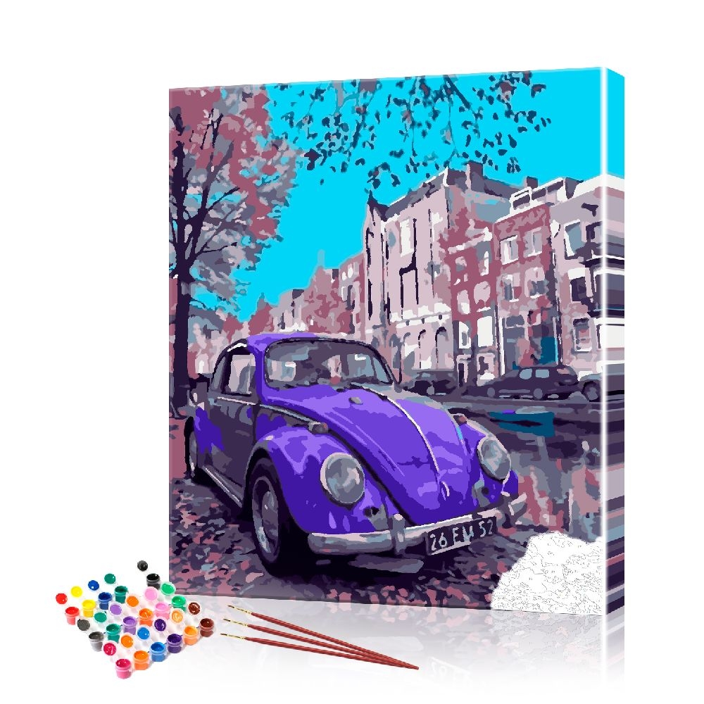 Картина за номерами ArtSale Фіолетовий Жук PBN0889 40х50 см