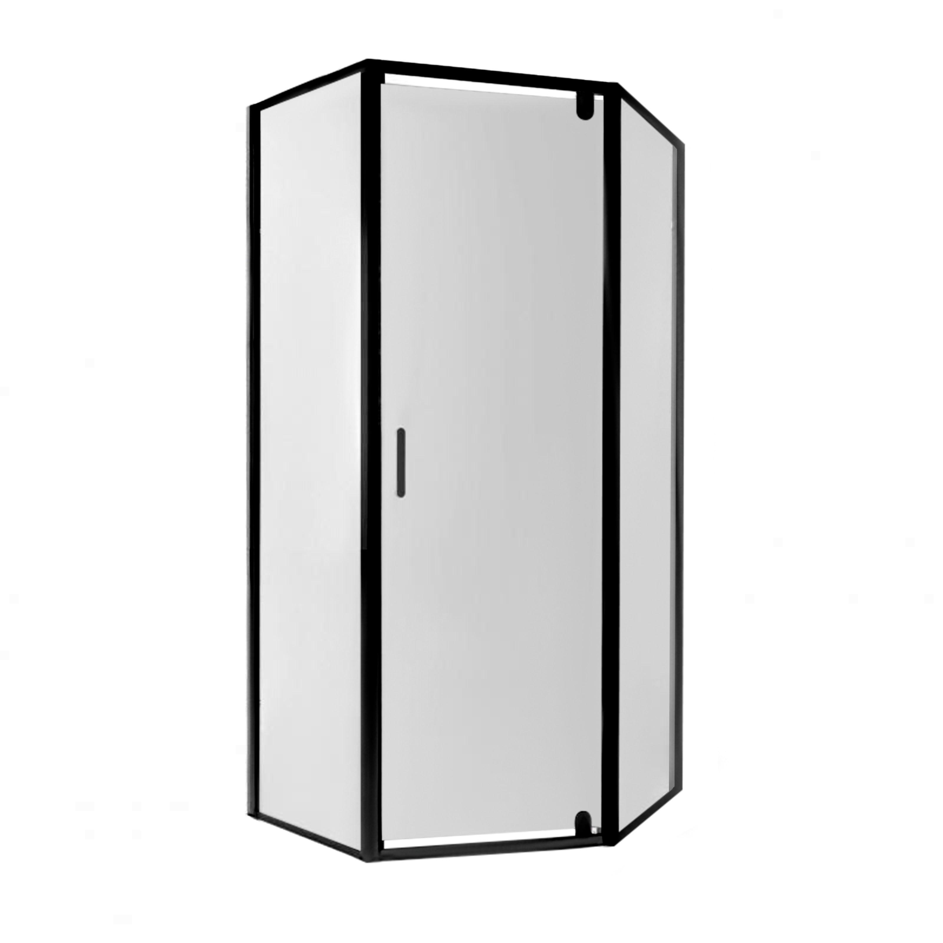 Душевая кабина Qtap Leo LEOBLA10995AC6 89x89x190 см Черный (125362)