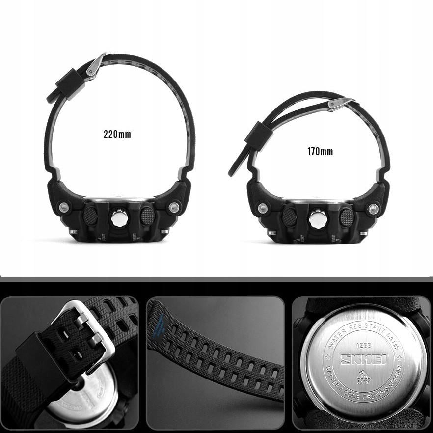 Наручные часы мужские Skmei военные с подсветкой водостойкие Зеленый (1283) - фото 7 Наручные часы мужские Skmei военные с подсветкой водостойкие Зеленый (1283) - фото 7