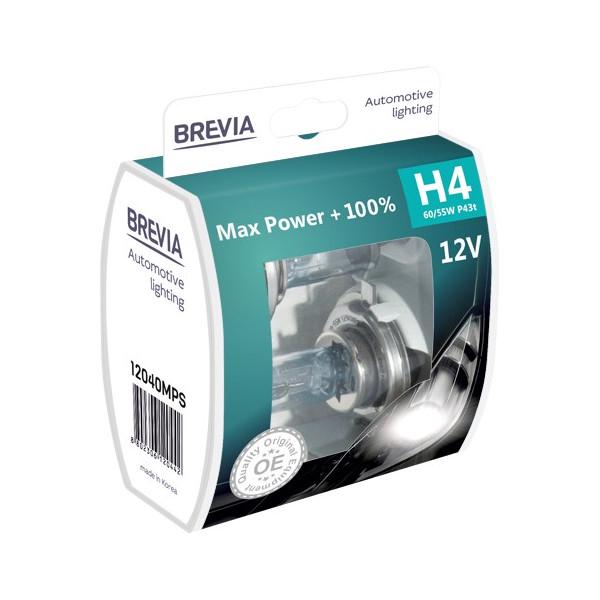 Автомобільна лампа галогенна Brevia Max Power + 100% H4 60/55Вт 2шт. (12040MPS) - фото 2