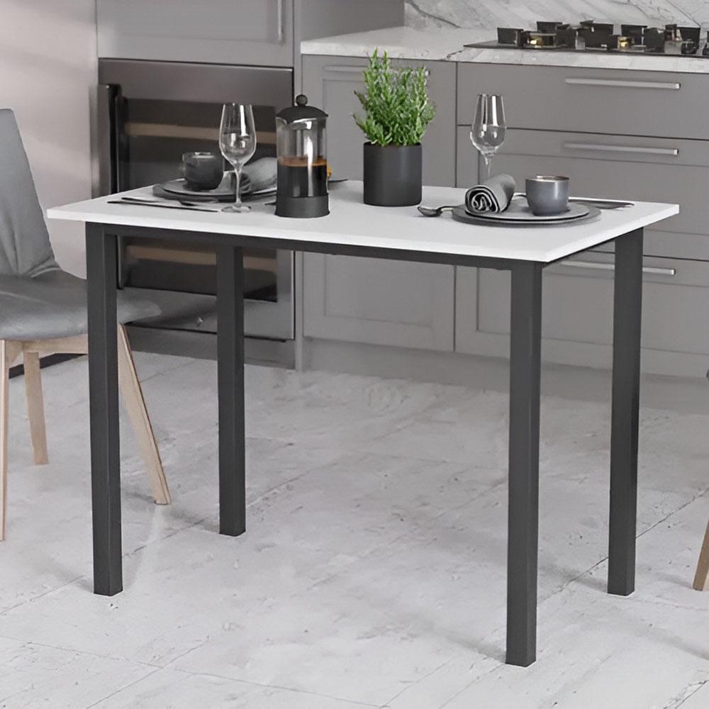 Стол универсальный Ferrum-decor Knap металл/ДСП 16 мм 750x1000x700 мм Черный/Белый (FRD-106362) Стол универсальный Ferrum-decor Knap металл/ДСП 16 мм 750x1000x700 мм Черный/Белый (FRD-106362)