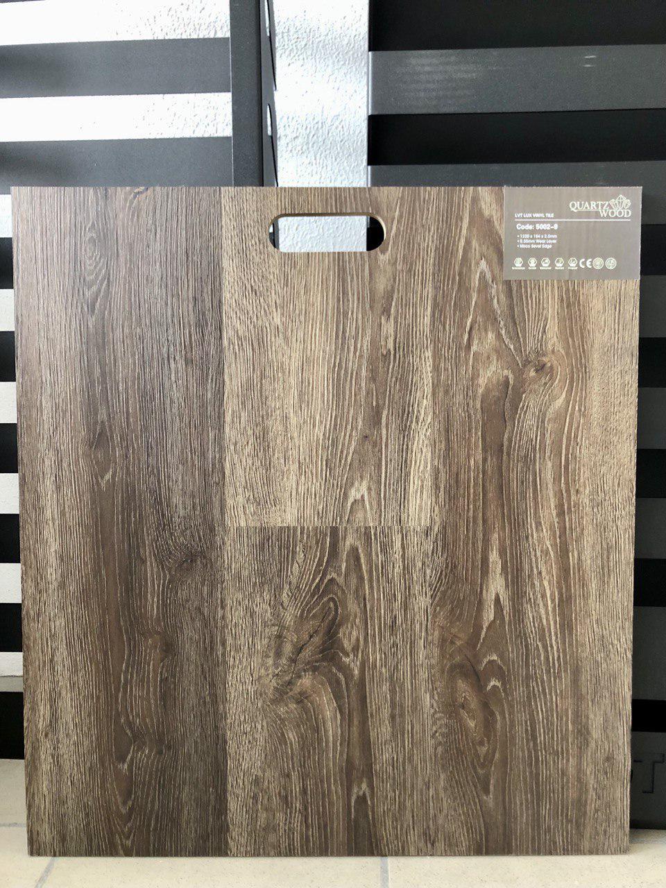 Ламінат вініловий Quartzwood European Oak LVT клейовий вологостійкий 1220x183x2,5 мм (5002-9) - фото 2