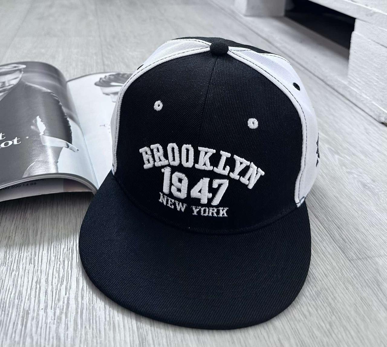 Кепка-снепбек Brooklyn 1947 NY 56-61 см Черный/Белый (9021)