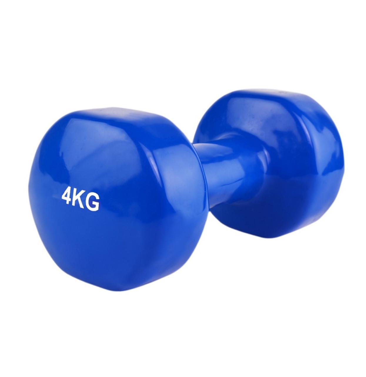 Гантель Feel Fit с виниловым покрытием 1 шт. 4 кг Синий
