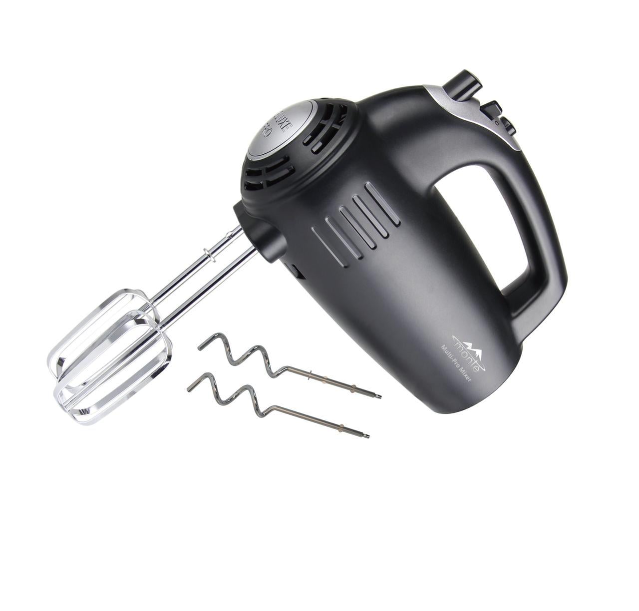 Міксер Monte MT-2006 700 Вт ручний 5 швидкостей/турбо віночки та тесту Чорний