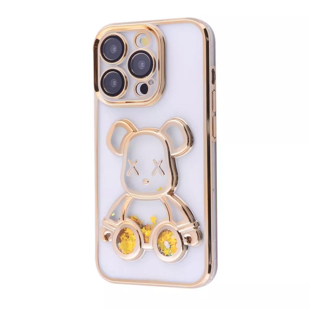 Чехол для телефона PRC Shining Bear Case iPhone 15 Pro Gold