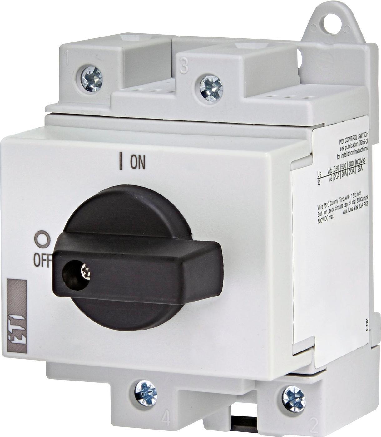 Выключатель нагрузки ETI LS 25 SMA A2 2р "1-0" 25A 1000V DC (4660061)