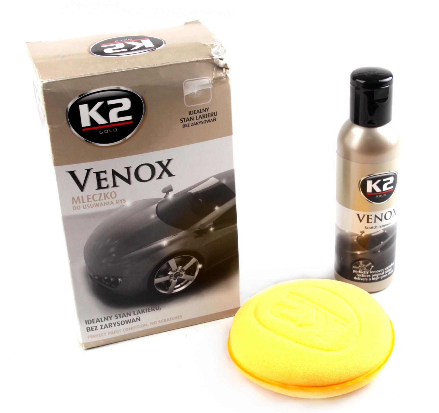 Полироль для кузова K2 Gold Venox 180G молочко + губка (G0501) - фото 2