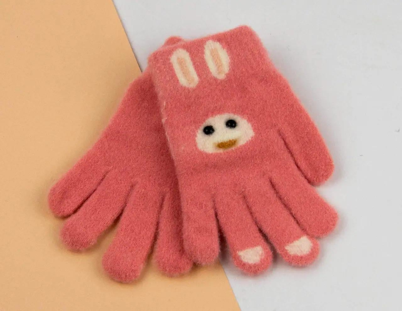 Дитячі рукавички зимові 2-5 років р. 10 Рожевий (24-8-008)