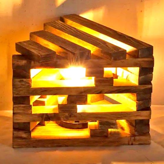 Светильник настольный из дерева Симпсон Латте (НСС-001816)